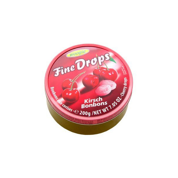 Льодяники Fine Drops Woogie зі смаком вишні, 200 г