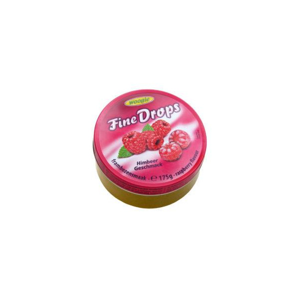 Льодяники зі смаком малини Woogie Fine Drops raspberry flavour 175 g