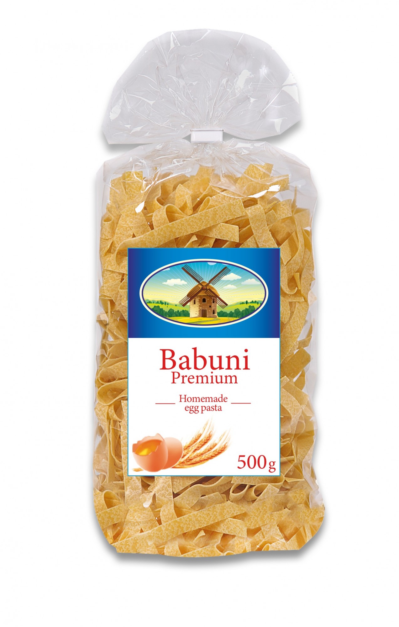 Макарони Широкі Babuni Premium Homemade Egg Pasta M10 Лапша яєчна Преміум по домашньому 500г