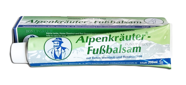 Бальзам з екстрактом кінського каштана Alpa alpenkrauter fubalsam 200мл