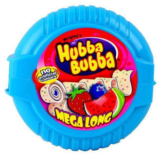 Жувальна гумка Стрічка Hubba Bubba Bubblegum Blue Хуба буба жуйка Кавун Суниця Касета 180см 56г