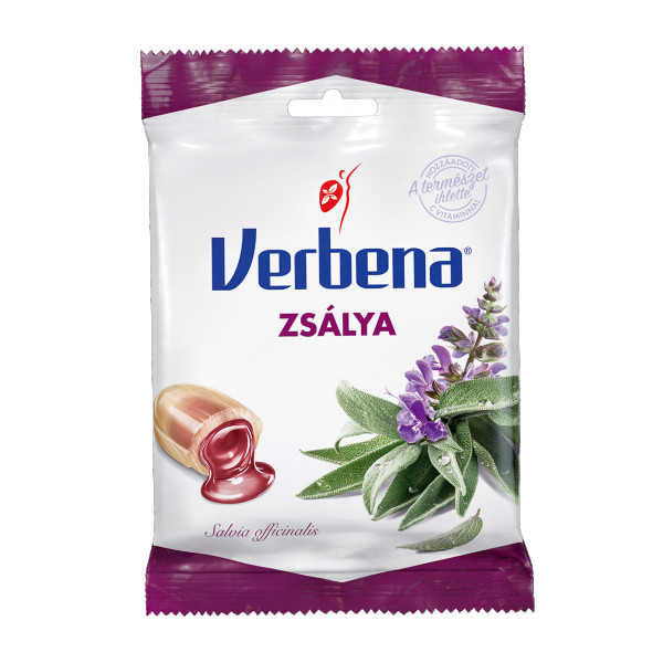 Льодяники від болю в горлі та кашлю Verbena шалфей з вітаміном С 60г