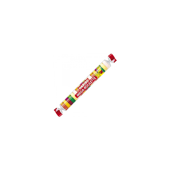 Желейні цукерки Круглі Haribo Mega Roulette Харібо Мега ролет трубочка Фруктове асорті 18шт 45г