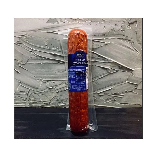 Колбаса копчена рублена Kraina Wedlin Zywiecka Kielbasa Країна Ведлін Живецька з свинини 600г