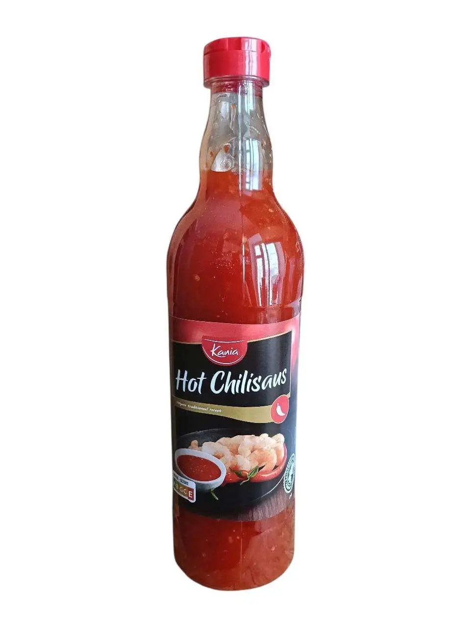 Соус гострий чилі Kania Hot Chili Sauce Каніа пікантний соус з перцем чилі для м'яса гриля бургерів піци пасти Пляшка 700мл