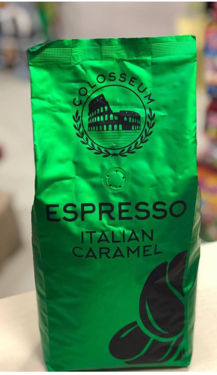 Кава в зернах Colosseo espresso italian caramel colosseum карамель 1кг