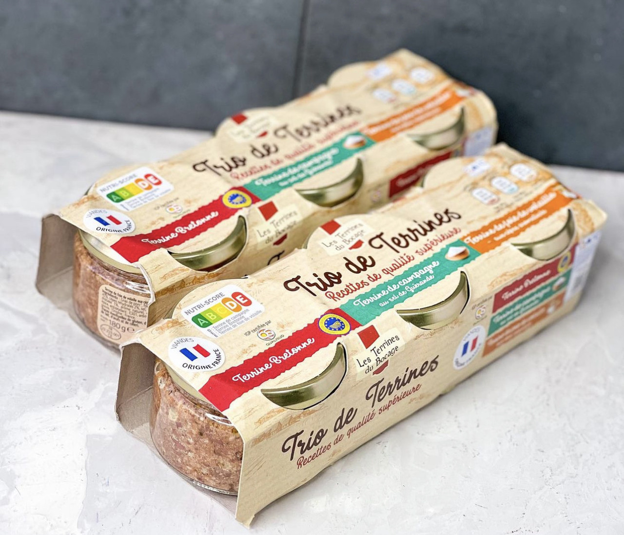 Набір французьких террінів Les Terrines du Bocage  3 x 180г