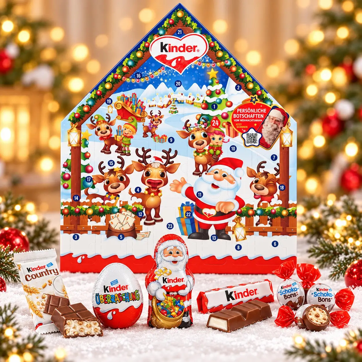 Кіндер адвент календар великий Будинок Kinder Maxi House ADVENT 184 грам
