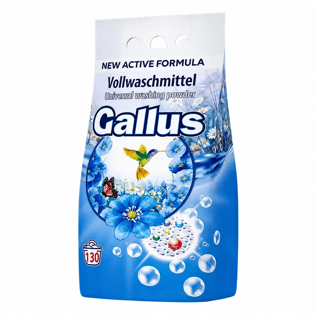Пральний порошок універсальний Gallus Universal Volwaschmittel Washing Powder Галуш концентрат 130прань Мішок 8100г