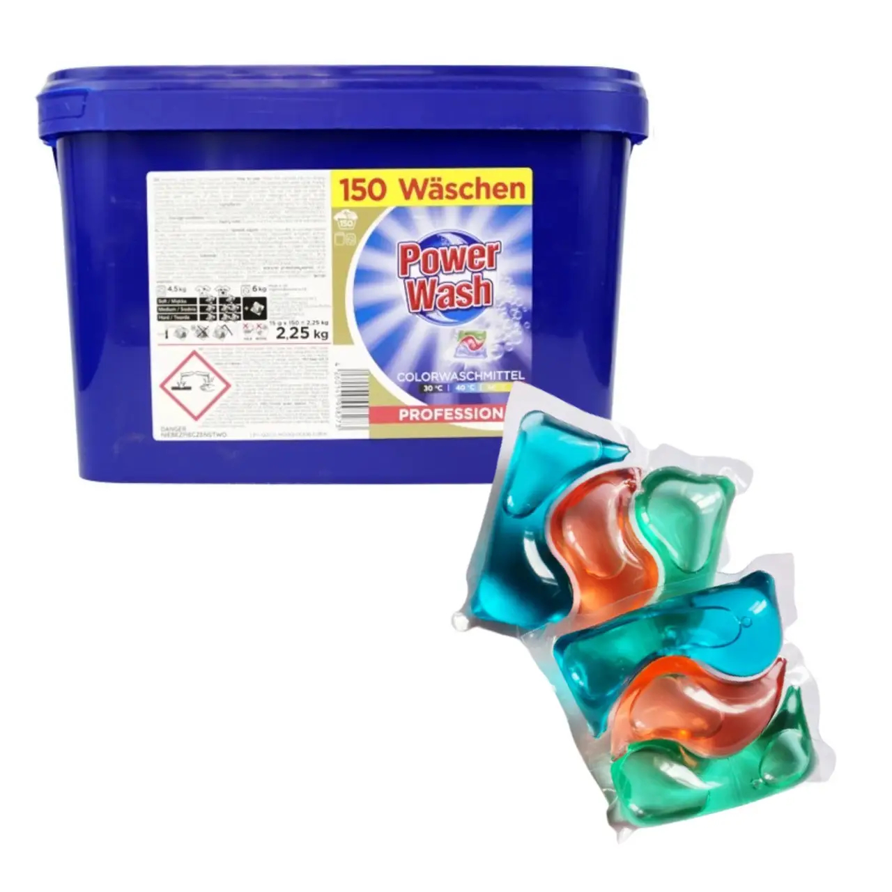 Капсули для прання Power Wash color 150шт
