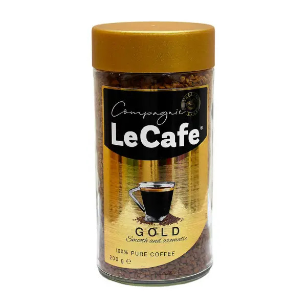 Кава розчинна Le Cafe gold Ле Кафе Голд сублімована Скло 200г