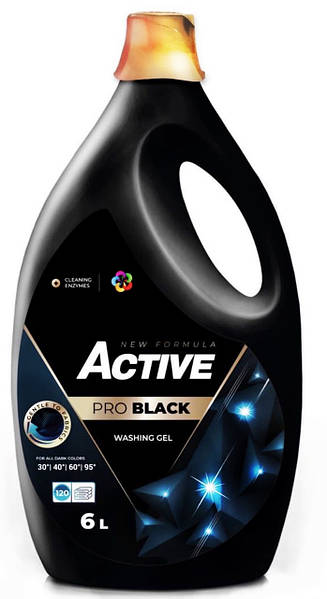Гель для прання чорного одягу Active black 6000мл