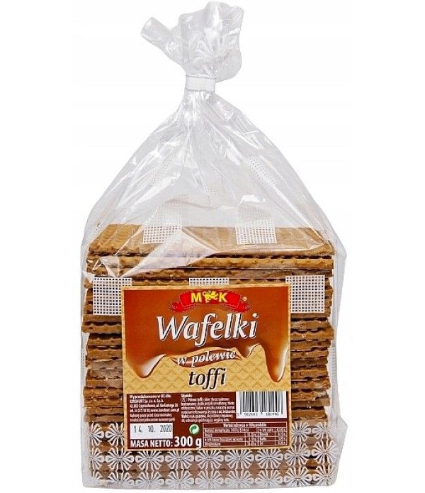 Вафлі глазуровані M&K Wafelky Toffi тоффі 300г