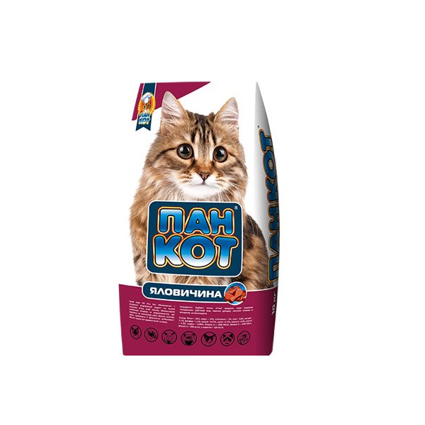 Корм для котів Пан Кіт 10 кг яловичина