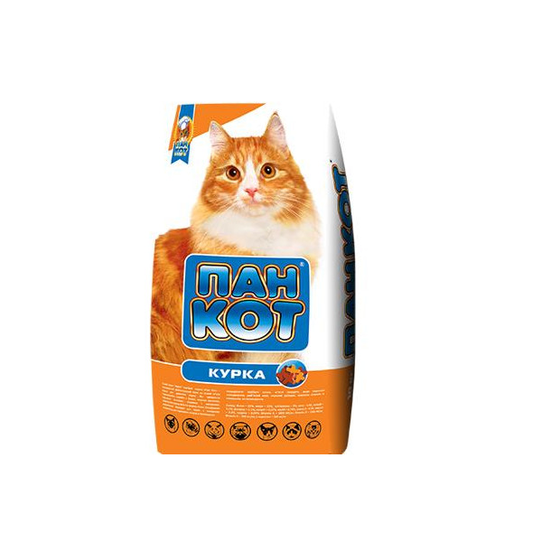 Корм для котив Пан Кіт 10 кг курка
