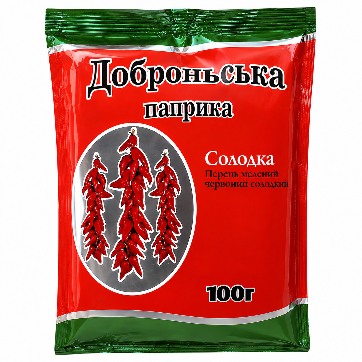 Приправа перець Паприка червоний солодкий Доброньська паприка мелена Пакет 100г