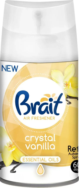 Змінний балон для автоматичного ароматизатора повітря Brait Cristal Vanilla з ароматом ванілі 250мл