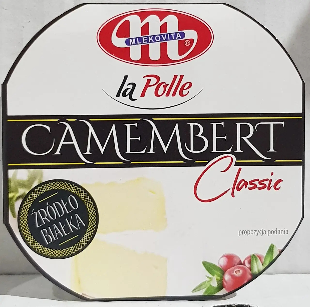 Сир із білою цвіллю Mlekpol La Polle Camembert Classic Камамбер класичний 120г