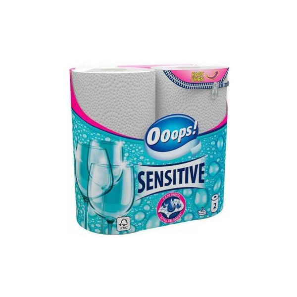 Рушники паперові Ooops Sensitive двошаровий для чутливої шкіри 2шт