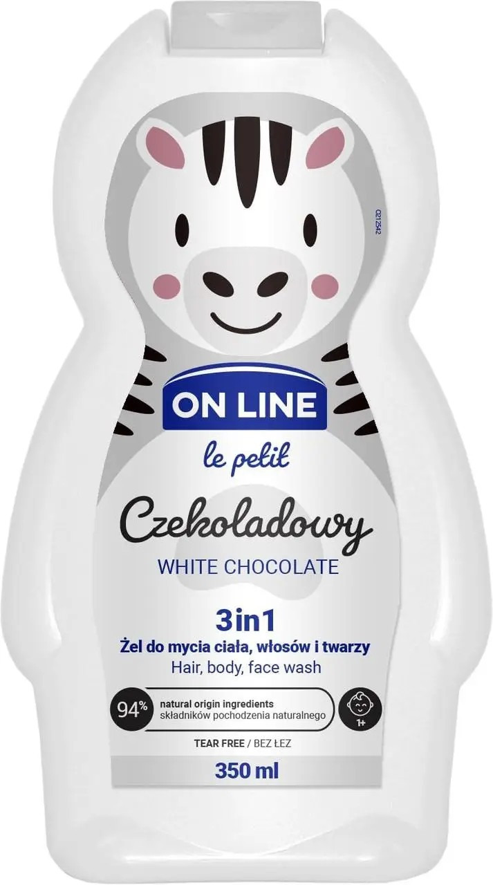 Шампунь гель дитячий On Line Le Petit Сzekoladowy 3in1 White Chocolate білий шоколад 350мл