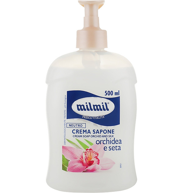 Рідке крем-мило з дозатором MilMil Orchid and Silk Орхідея та шовк 500мл