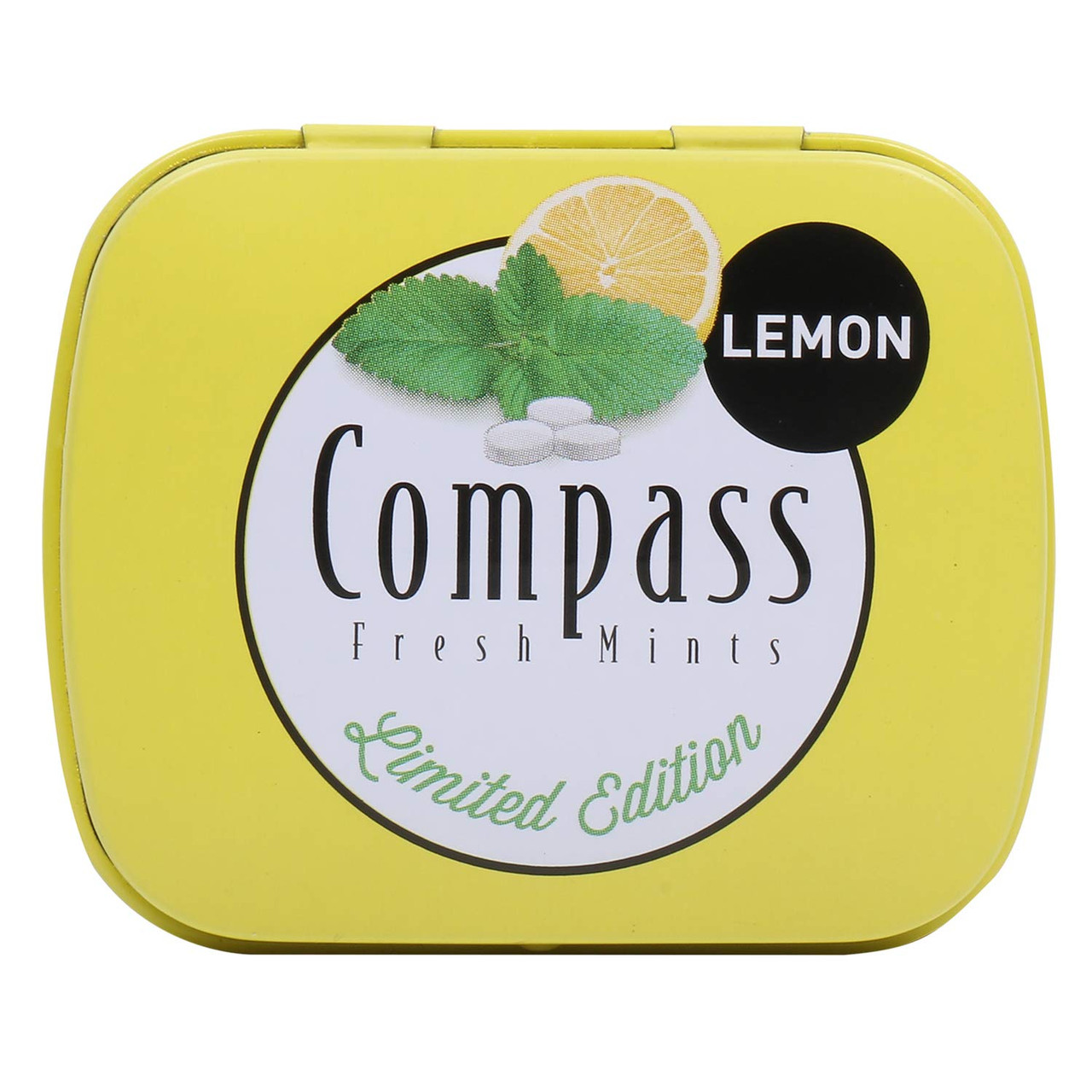 Льодяники без цукру Compass Fresh mints Lemon Mint цукерки Лимон та мята 14г