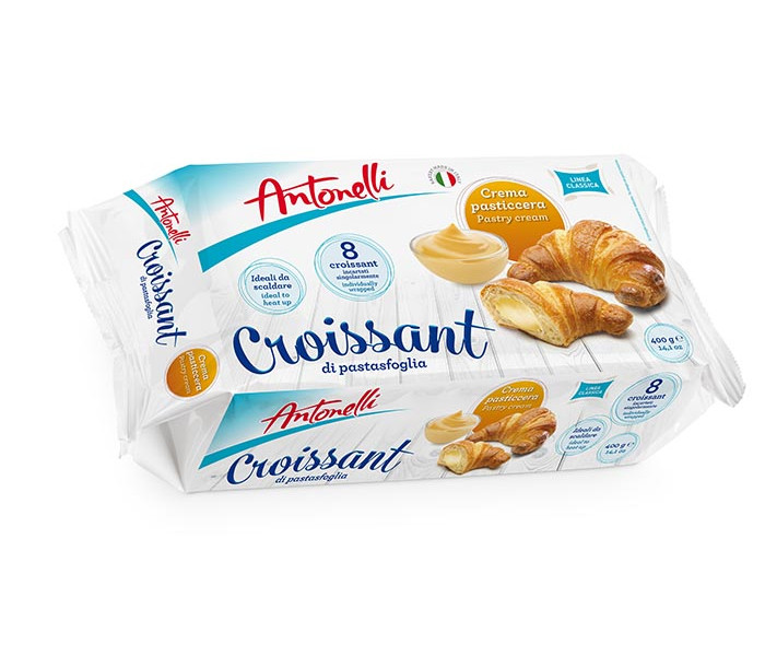 Круасан з листового тіста Antonelli Croissant Classic Pastry Cream 5шт заварний вершковий крем 250г
