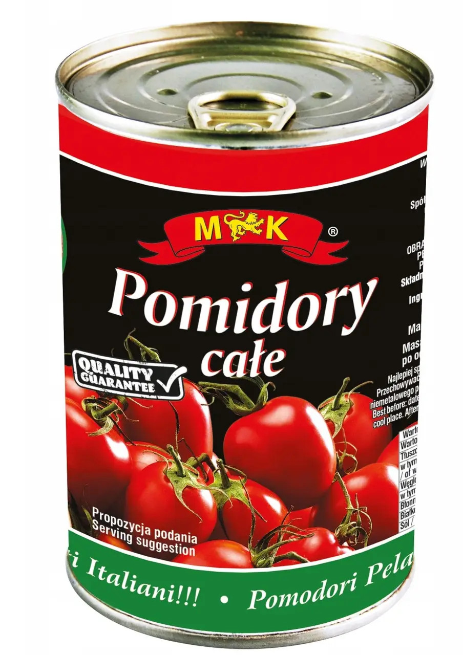 Помідори консервовані цілі M&K Pomidory Cale в власному соці 240г