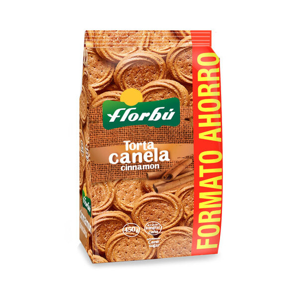 Печиво з корицею Florbu Torta Canela Cinnamon Big Pack велика упаковка 450г