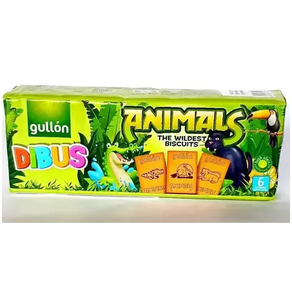 Дитяче печиво без пальмової олії Gullon Dibus Animals the wildest biscuits Дикі бісквіти 200г