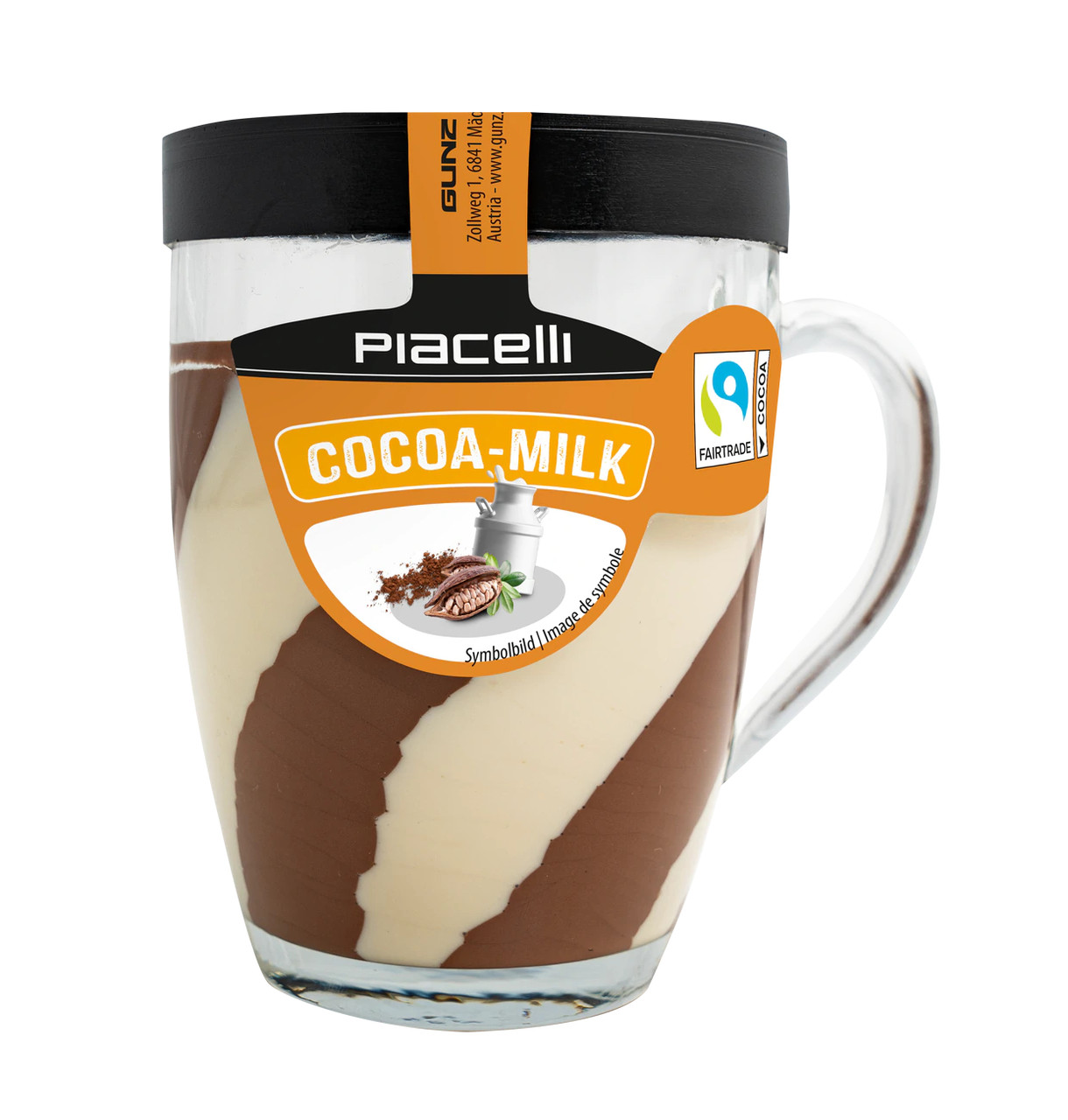 Шоколадна паста подвійна Piacelli Cocoa Milk Hazelnut nougat cream Duo Крем-дуо горіхова нуга 300г