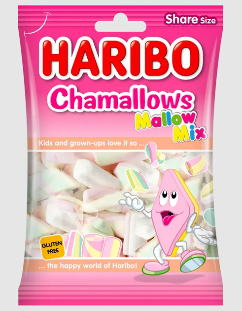 Зефір без глютену Haribo Chamallows Mallow mix Gluten free Marshmallow мікс маршмеллоу 175г
