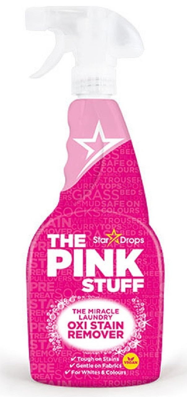 Засіб для виведення плям з активним киснем Спрей Pink Stuff the Miracle laundry Oxi stain remover Чудовий ароматизований 500мл