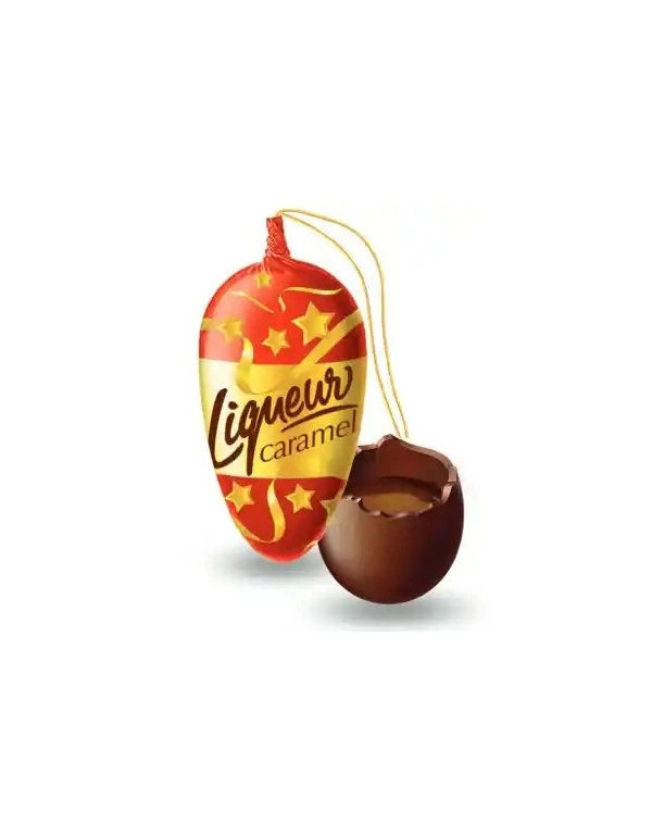 Шоколадна шишка Новорічна з підвіскою Figaro Liqueur Caramel з лікером 27г
