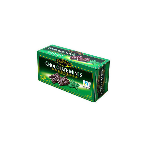 Шоколадні пластинки з м'ятною начинкою Maitre Truffout, 200 г