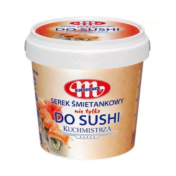 Сир вершковий до суші Mlekovita Serek Smietankowy Kuchmistrza Do Sushi Млековіта до Суші Відро з ручкою 1кг