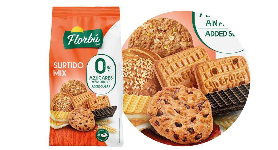 Печиво та вафлі Мікс без цукру Florbu Surtido Mix 0% Sugar Флорбу набір 8 видів 270г