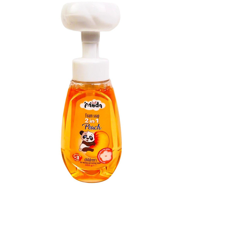 Пінка мило Дитяча Гіпоалергенний для Миття та рук з Дозатором Small Panda 2in1 Peach Персик від 3 років 300г