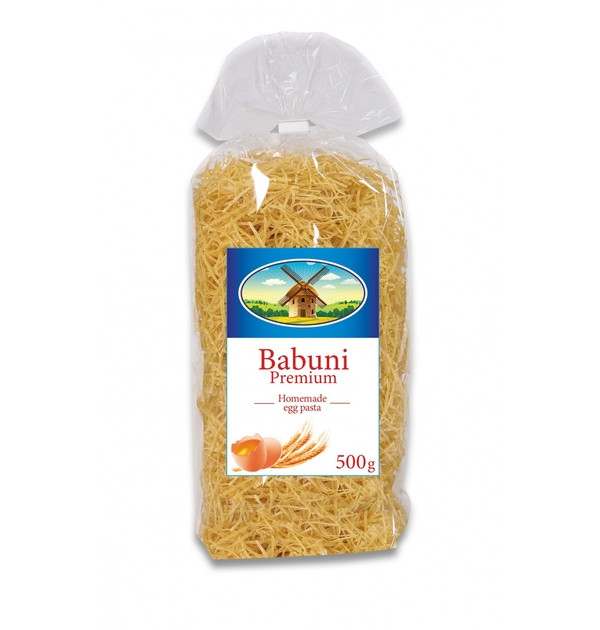 Макарони для бульону Babuni Premium Homemade Egg Pasta M1 Лапша яєчна Преміум по домашньому 500г