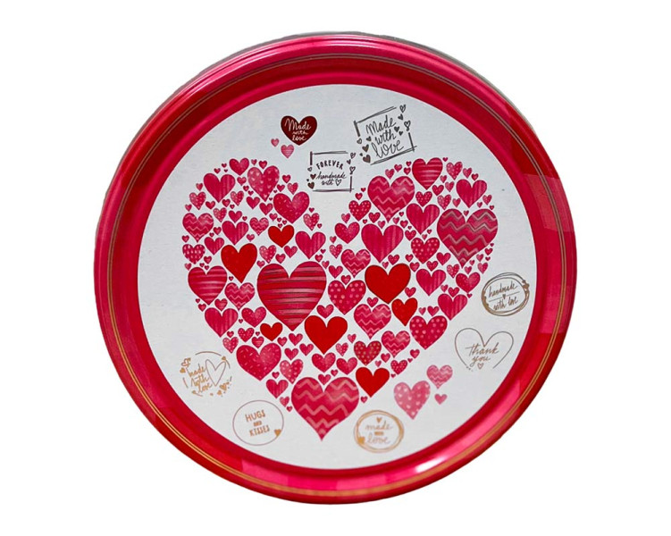 Печиво Cвяткове Jacobsens Bakery Hearts Love Сердечка Кохання вершкове Бокс 150г