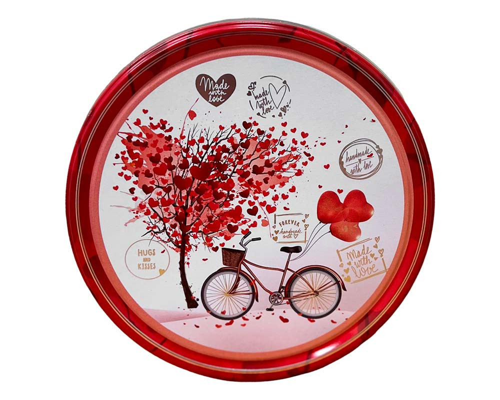 Печиво Cвяткове Jacobsens Bakery Hearts Tree Bike Love Сердечка Дерево кохання вершкове Бокс 150г