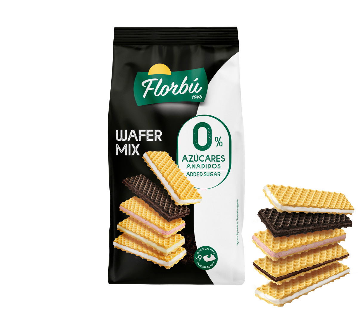 Вафлі Мікс без цукру Florbu Surtido Gourmet Wafer Mix 0% Sugar Флорбу набір 5 видів 270г