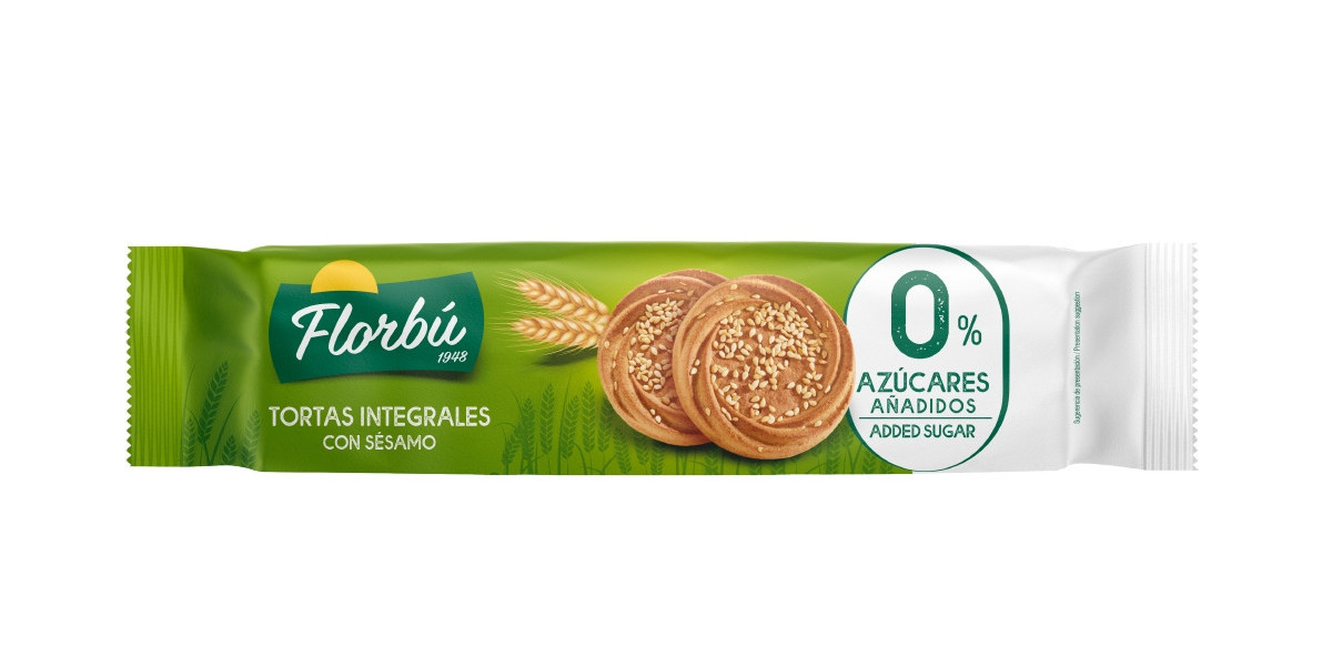 Печиво без Цукру Florbu Tortas Integrales con Sesamo Sugar Free Флорбу вершкове з кунжутом 8шт 145г