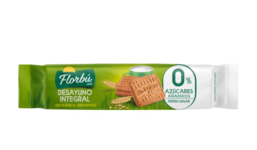 Печиво без Цукру Florbu Desayuno Integral Wholemeal Breakfast Sugar Free Флорбу цільнозерновий Сніданок 8шт 150г