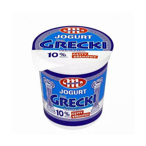 Йогурт Грецький Mlekovita Jogurt Naturalny typ Grecki Млековіта Крем сир 10 відсотковий Стакан 400г