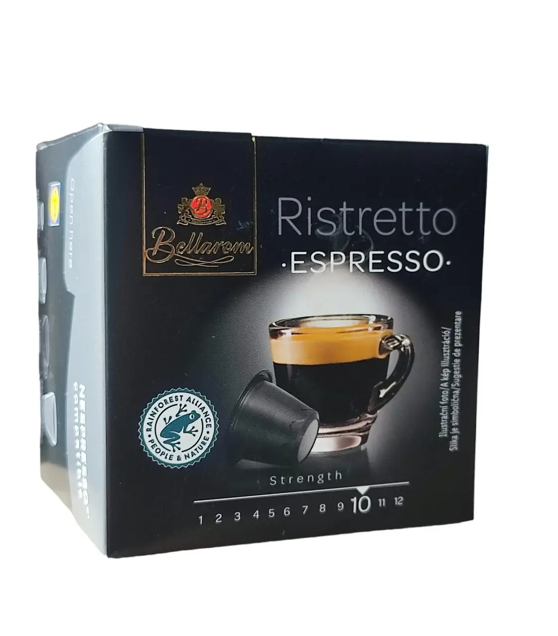 Кава для Кавомашин Bellarom Ristretto Espresso Capsules 100% Arabica Беларом Рістретто Еспрессо Арабіка Міцна в Капсулах 10шт 200г