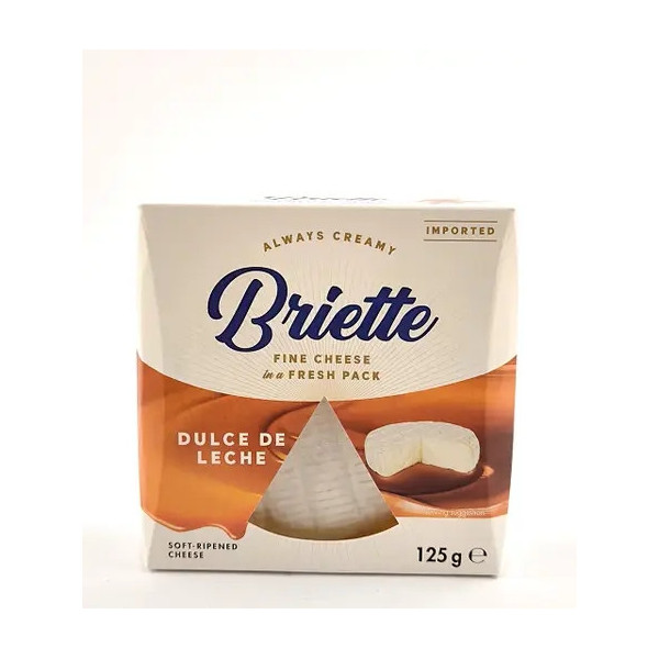 Сир із Цвіллю Briette Dulce de Leche Fine Cheese Бріет Дульче кремовий мякий дозрілий Карамельний Круглий 125г