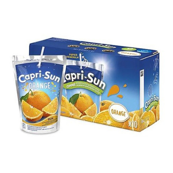 Набір Сік фруктовий Capri-Sun Orange Капрізон Апельсин Тетрапак з трубочкою Бігпак Блок 10шт 2000мл