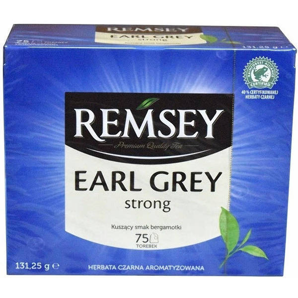 Чай чорний Biedronka Remsey tea міцний з бергамотом 75шт 130г