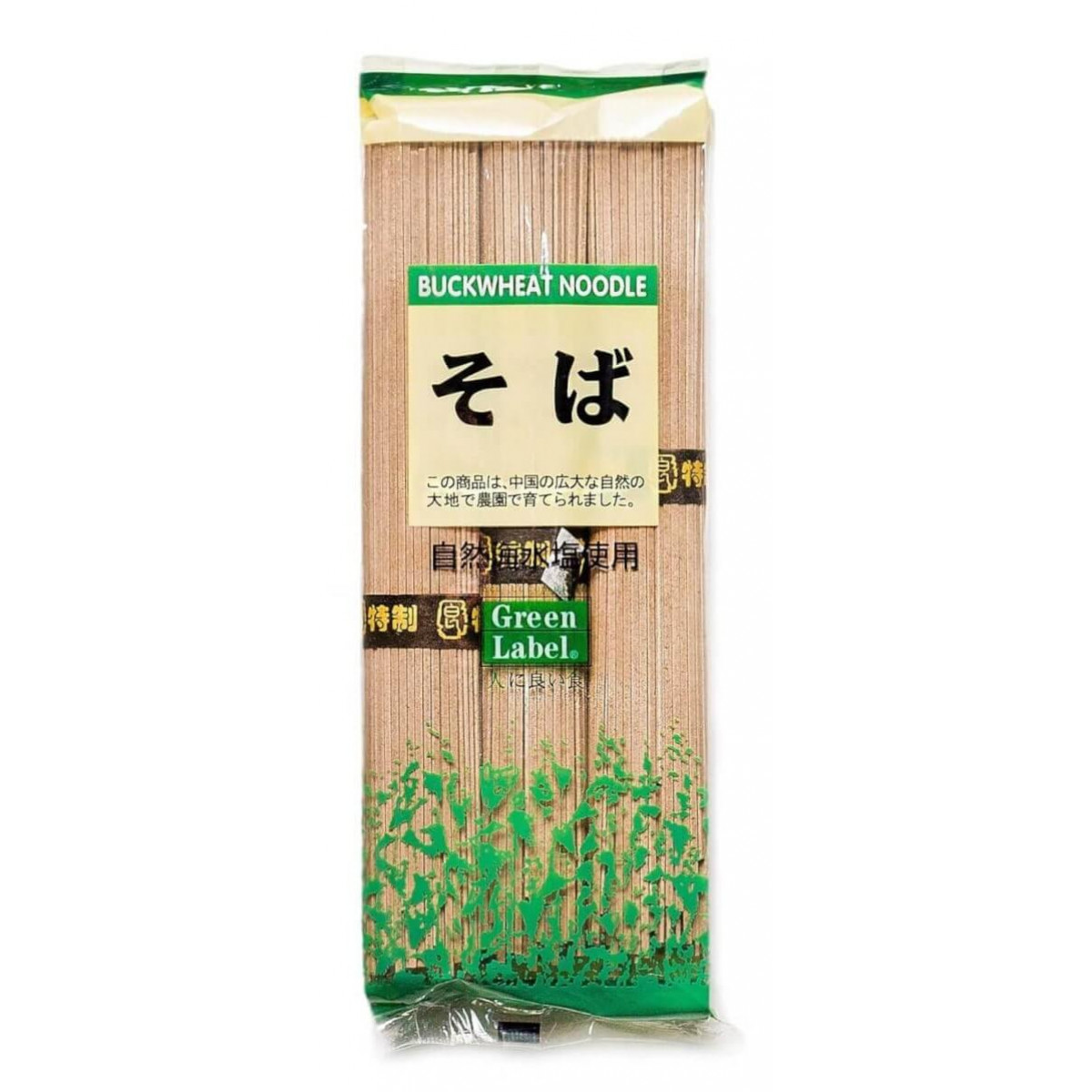 Локшина Соба з гречаної муки без глютену Green Label Soba buckwheat Noodles Грін лейбл макарони Темні Порційні 300г
